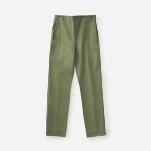 NWT Everlane Surplus Green Side-Zip Stretch Cotton Pant